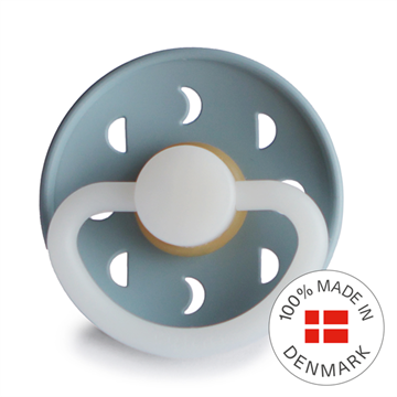 FRIGG Moon Phase - Round Latex Pacifier - Stone Blue Night